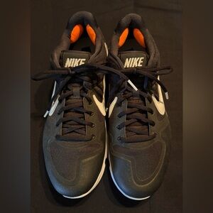 Nike Alpha Huarache Varsity Turf Baseball Shoes Black White Orange Men’s 11.5